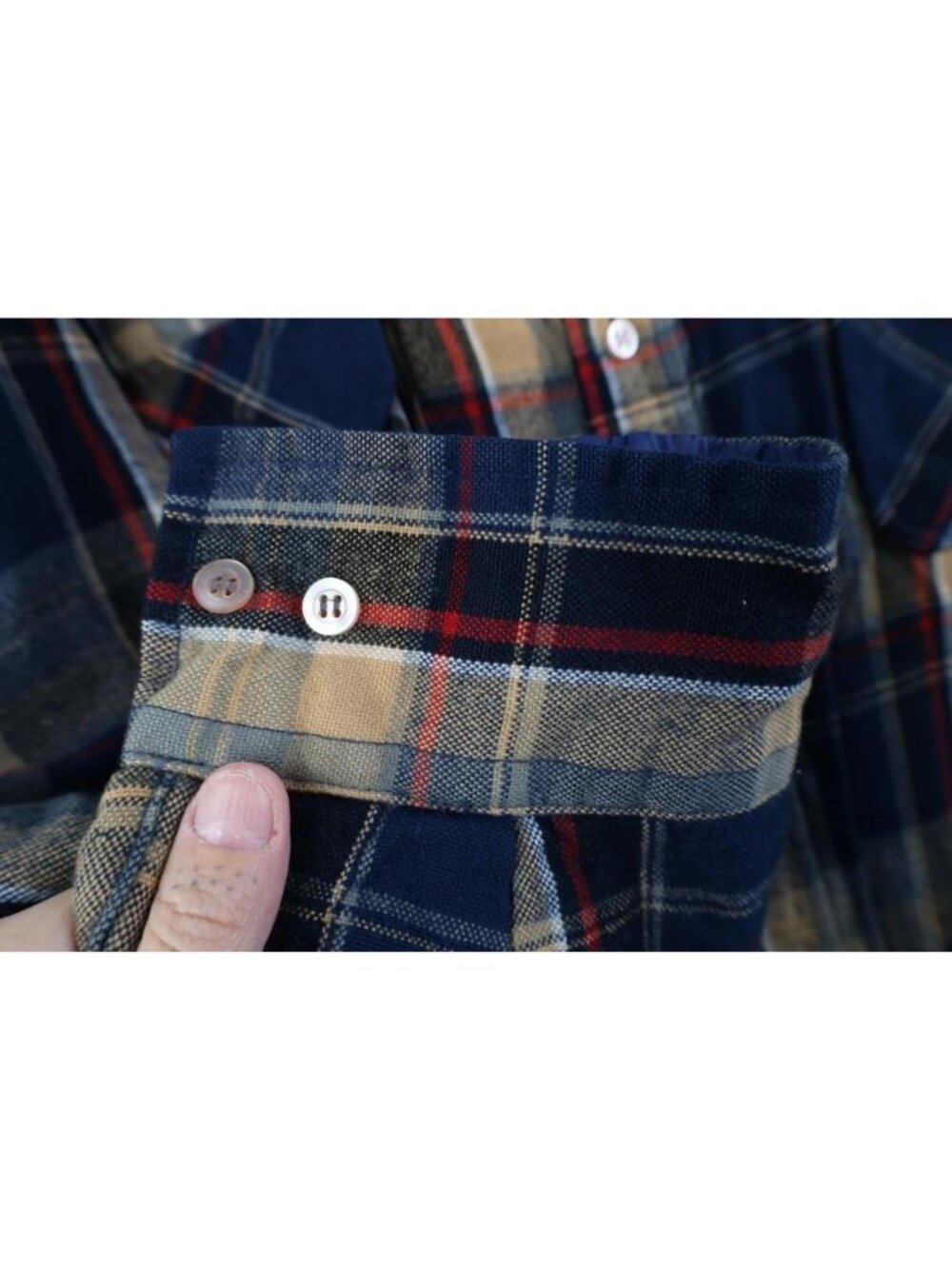 Vintage 90s Streetwear Mens Large Quilted Flannel Knit Button Shirt Jacket Jac - Picture 5 of 12